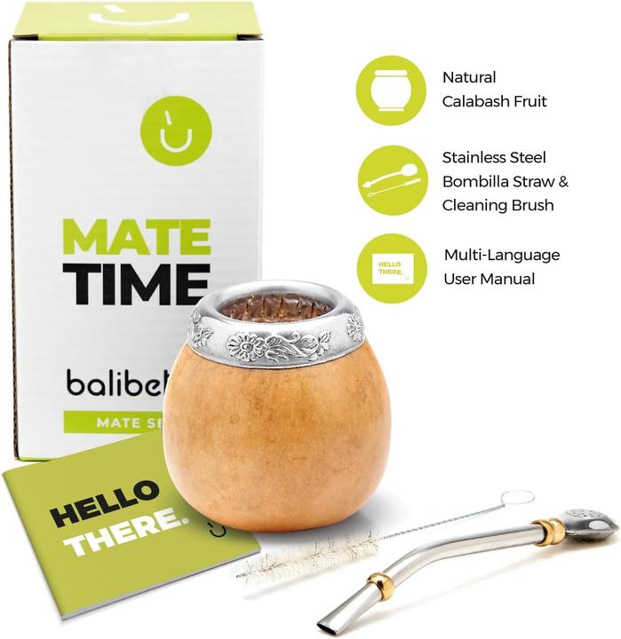 Actual product image Balibetov Set aus natürlicher Kürbistasse für Mate Tee (200 ml, 1 x)