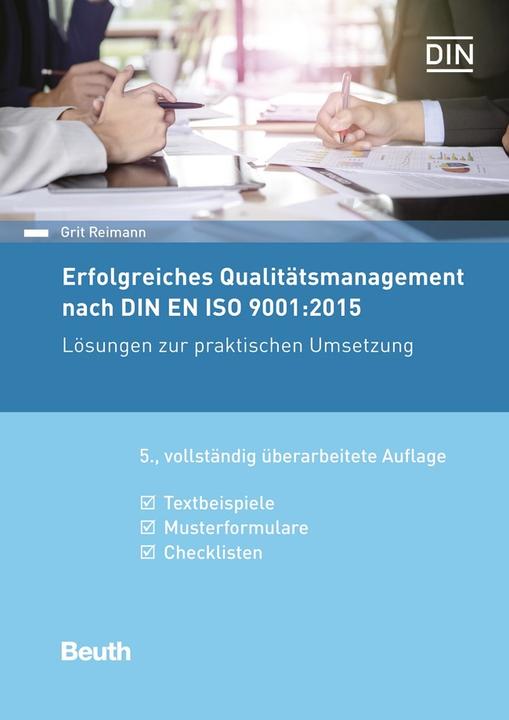 Produktbild Erfolgreiches Qualitätsmanagement nach DIN EN ISO 9001:2015 (Deutsch, Grit Reimann, 2017)