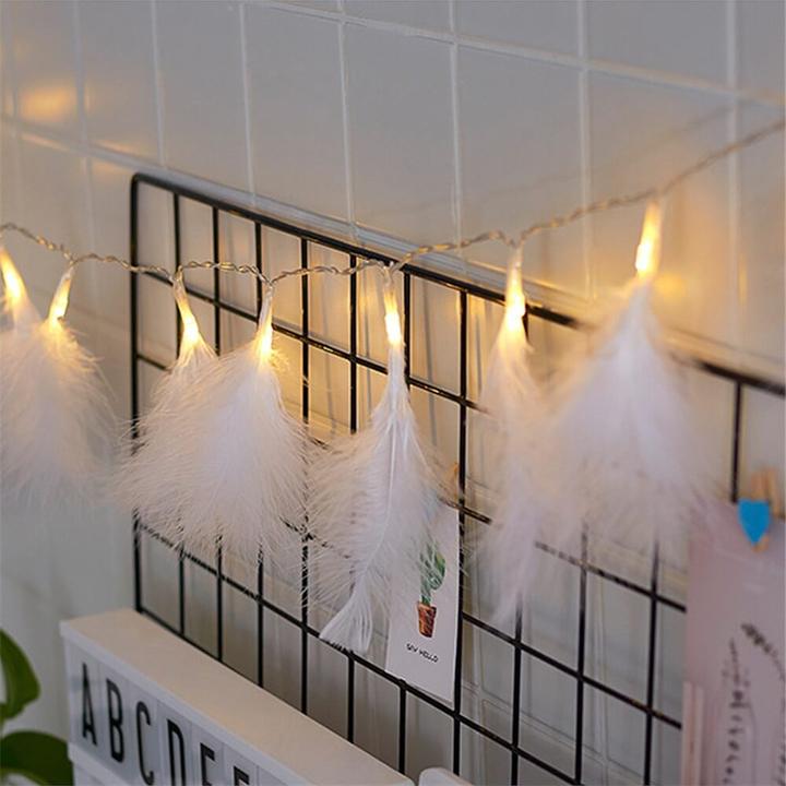 Image du produit Cover-Discount Guirlande lumineuse LED avec plumes (3 m)