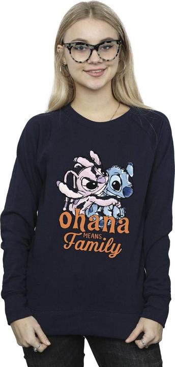 Actual product image Disney Womens/Ladies Lilo And Stitch Ohana Angel Hug Sweatshirt (M)