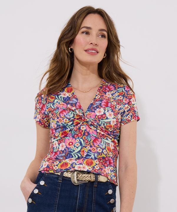 Produktbild Joe Browns Bright Floral Knotted Twist Front Jersey Top (18)