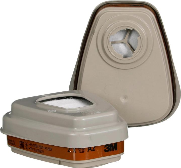 Produktbild 3M Ersatzfilter für Atemschutz Halbmaske 6002C (A2P2, 2 x)