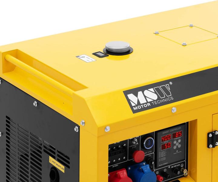 Image du produit MSW Groupe électrogène diesel - 7220 / 8500 W - 30 L - 240/400 V - mobile - AVR - Euro 5 (8500 W, 30 l)