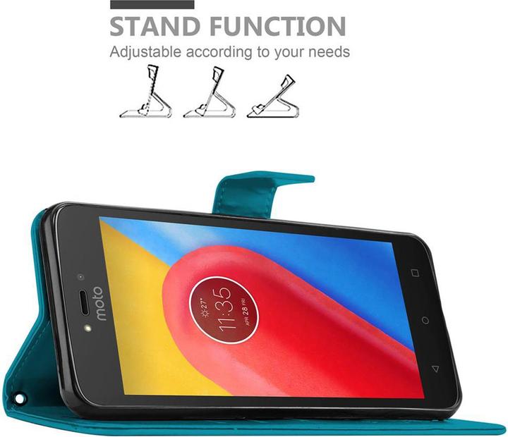 Productafbeelding Cadorabo Bloemen Boekomslag (Motorola Moto C)
