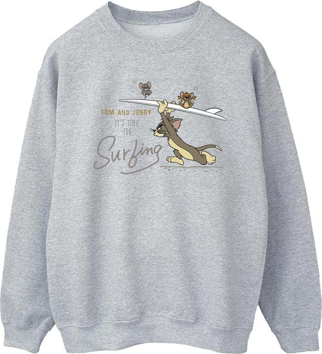 Actual product image Tom & Jerry Mens It's Time For Surfing Sweatshirt (XXL)