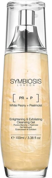 Immagine prodotto Symbiosis Peonia bianca + Peelmoist) Gel detergente illuminante ed esfoliante (Panni pulizia, 100 ml)
