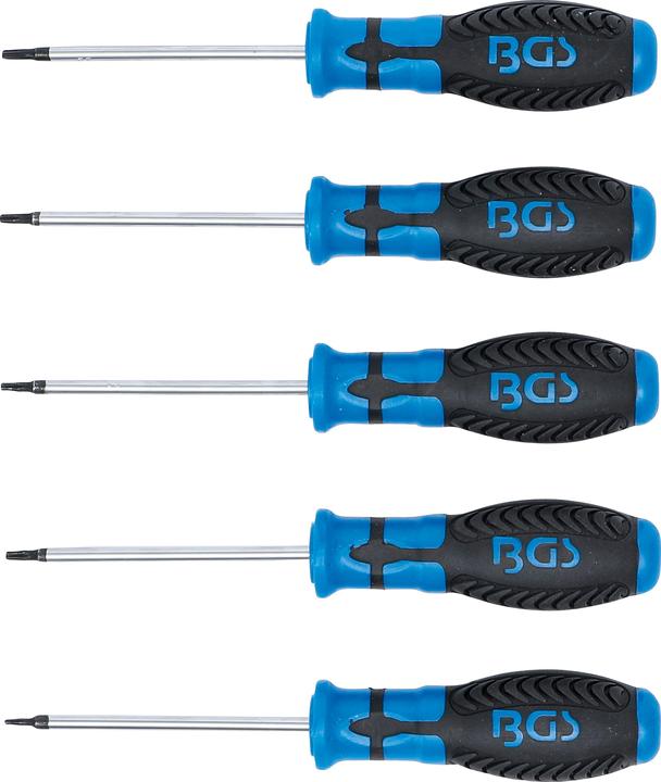 Produktbild BGS Schraubendreher-Satz T-Profil (für Torx) mit Bohrung T6 - T10 5-tlg. (T-profil)