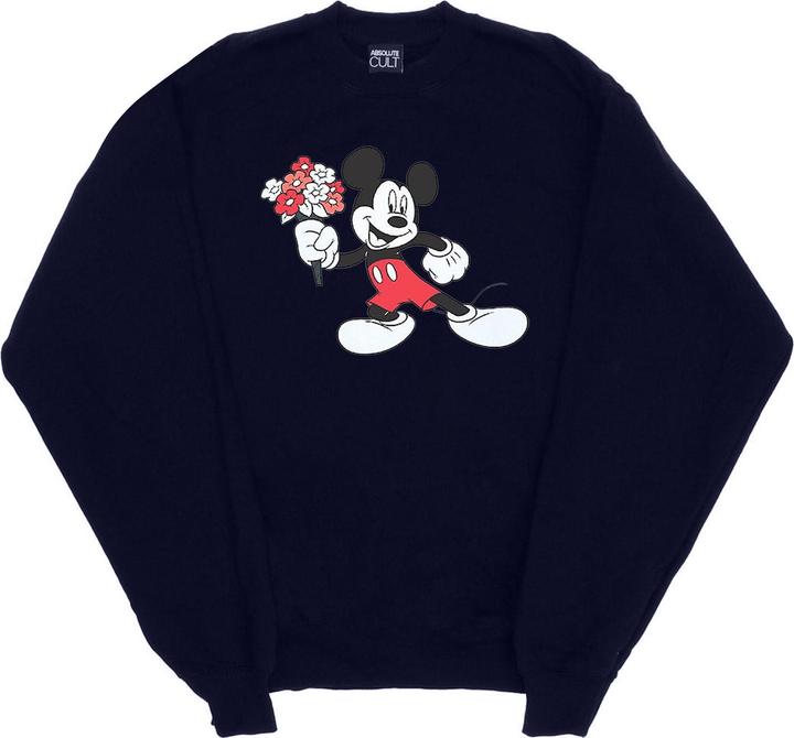 Actual product image Disney Womens/Ladies Mickey Mouse Flower Sweatshirt (XXL)