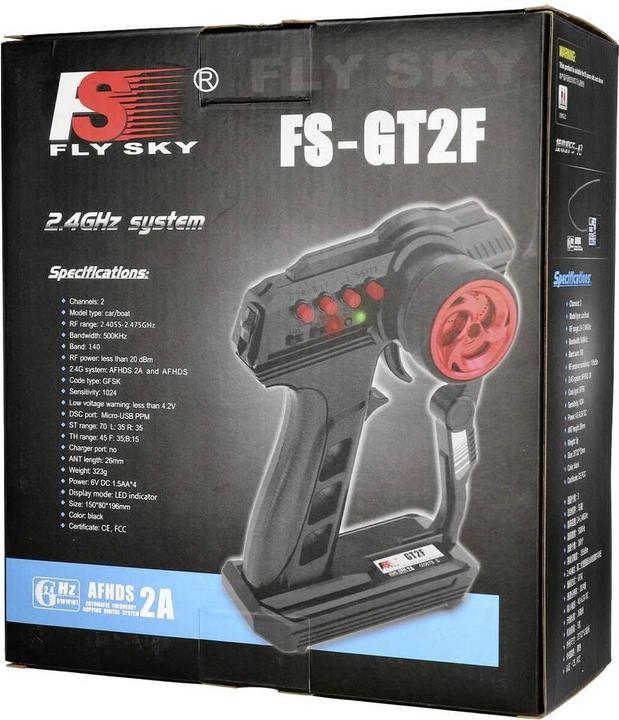 Immagine prodotto Fly Sky FlySky FS-GT2F telecomando a pistola 2,4 GHz Numero di canali: 2 incluso il ricevitore