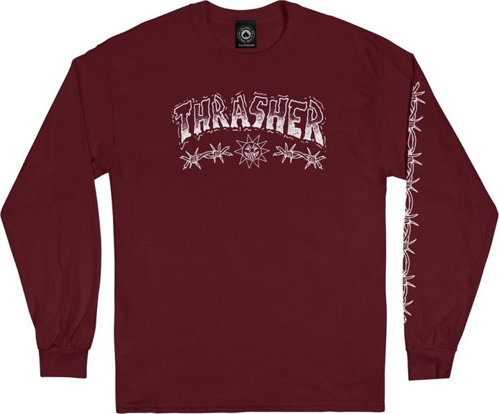 Actual product image Thrasher Barbed Wire by Mike Gigliotti Longsleeve (S)