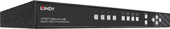 Produktbild Lindy 4 Port HDMI 4K Quad View KVM Switch Pro