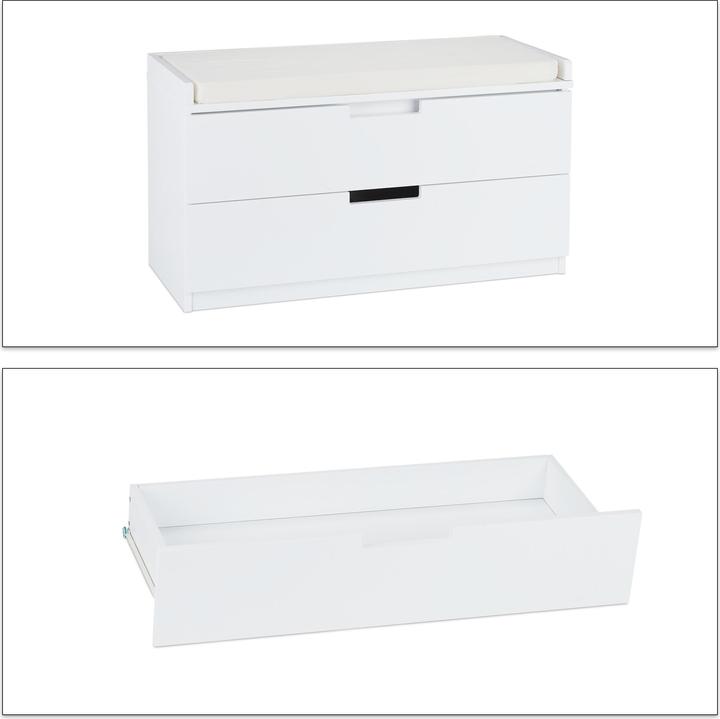Image du produit Relaxdays Banc à chaussures, rangement (80 cm)