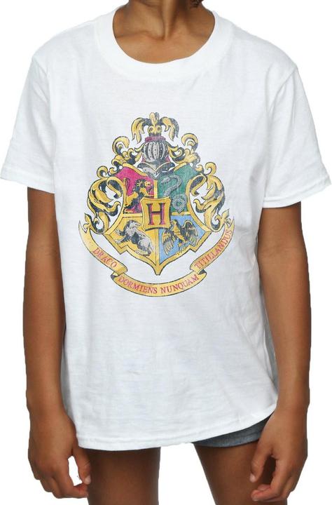 Immagine prodotto Maglietta in cotone con stemma di Hogwarts per ragazze (128)