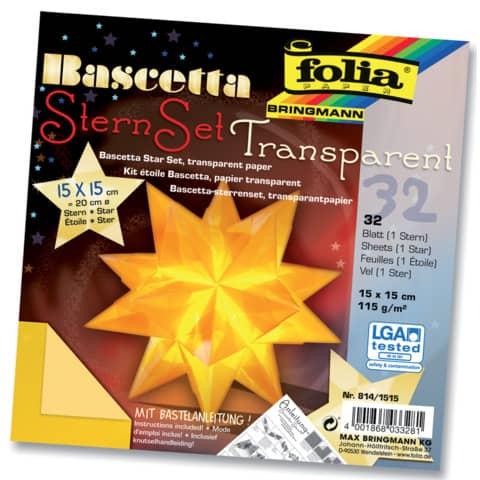 Actual product image Folia Folding leaves Bascetta star midi yellow (32 x)