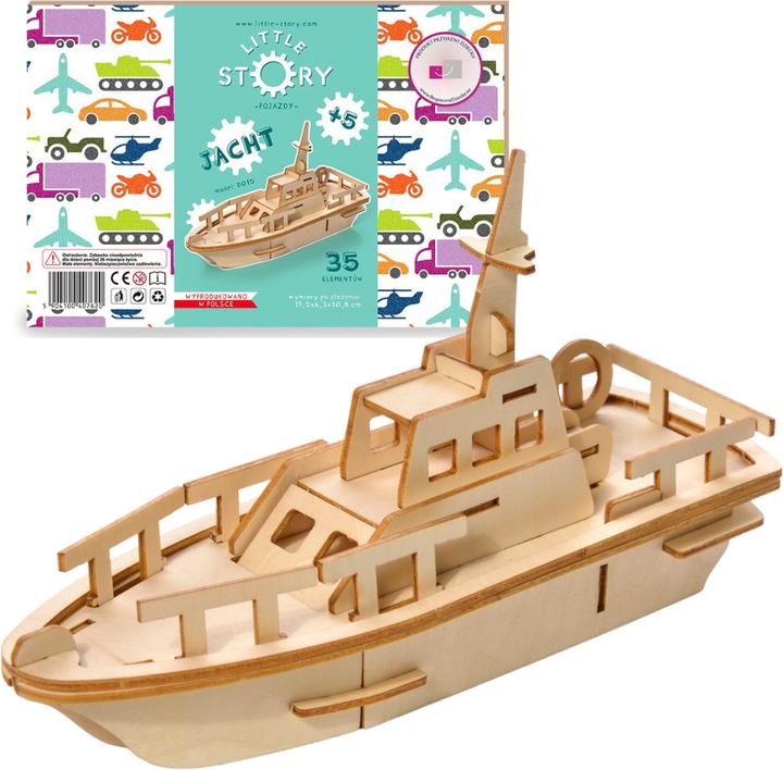 Immagine prodotto Little Story Modello di puzzle in legno 3D - Barca (35 pezzi)