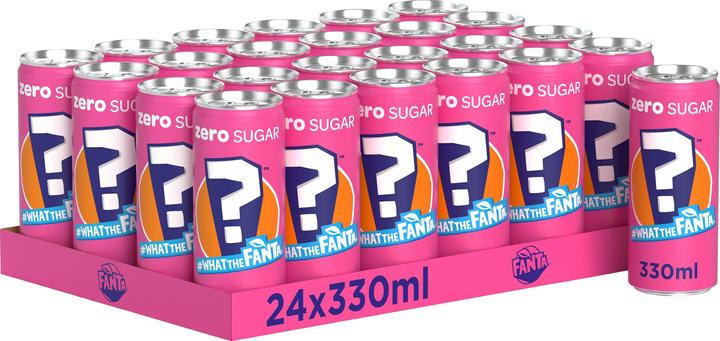 Actual product image Fanta #WhatTheFanta ZERO SUGAR Blue (24 x 33 cl)