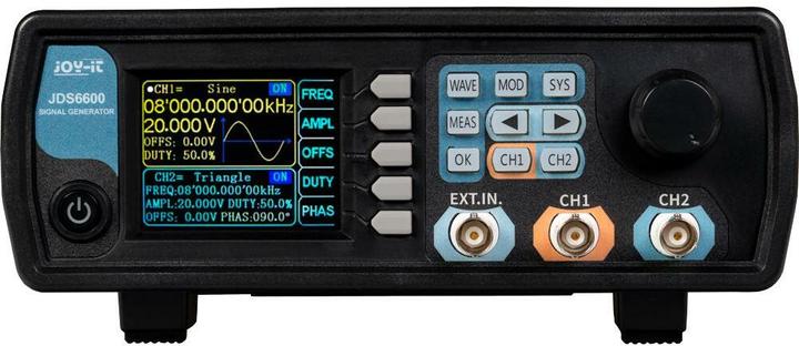 Productafbeelding Joy-it JT-JDS6600-B Signaalgenerator 0Hz - 60MHz 2-kanaals driehoek, Lorentz-curve, puls, ruis, rach (Frequentieteller)
