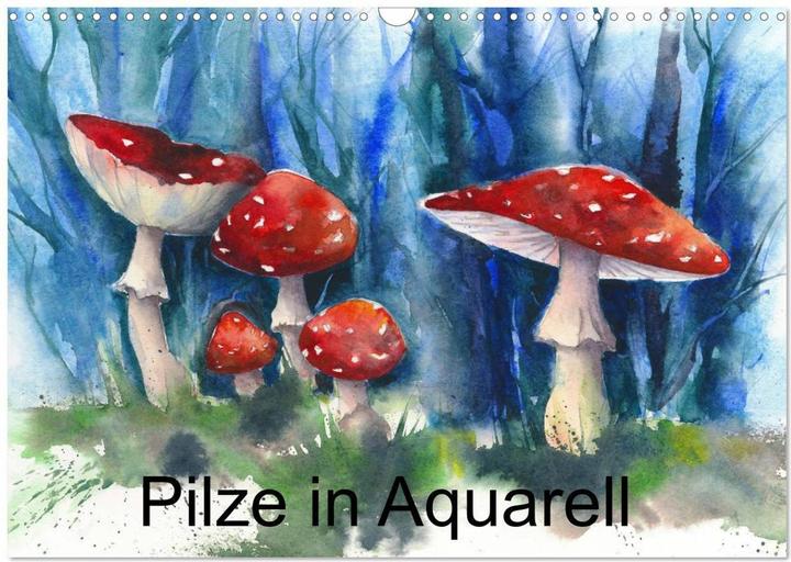 Immagine prodotto Pilze in Aquarell (Wandkalender 2025 DIN A3 quer), Monatskalender (A3, Tedesco)