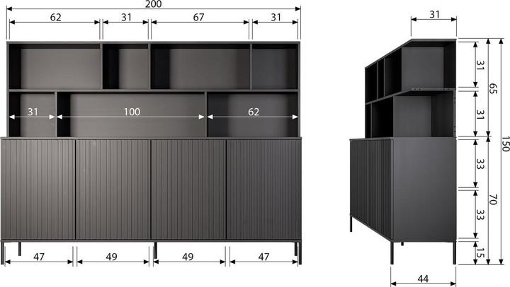 Immagine prodotto Woood Gravure (65 x 200 x 30 cm)