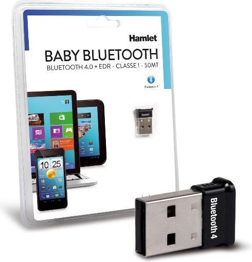 Produktbild Hamlet Baby Bluetooth usb Klasse 1 Adapter, 50 Meter Farbe schwarz (Sender & Empfänger)