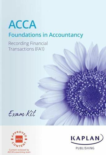 Actual product image Fa1 Recording Financial Transaction - Exam Kit (English, Kaplan, 2024)