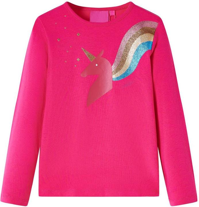 Produktbild VidaXL Kinder-Langarmshirt Knallrosa 140,Material: 95 % Baumwolle (140)