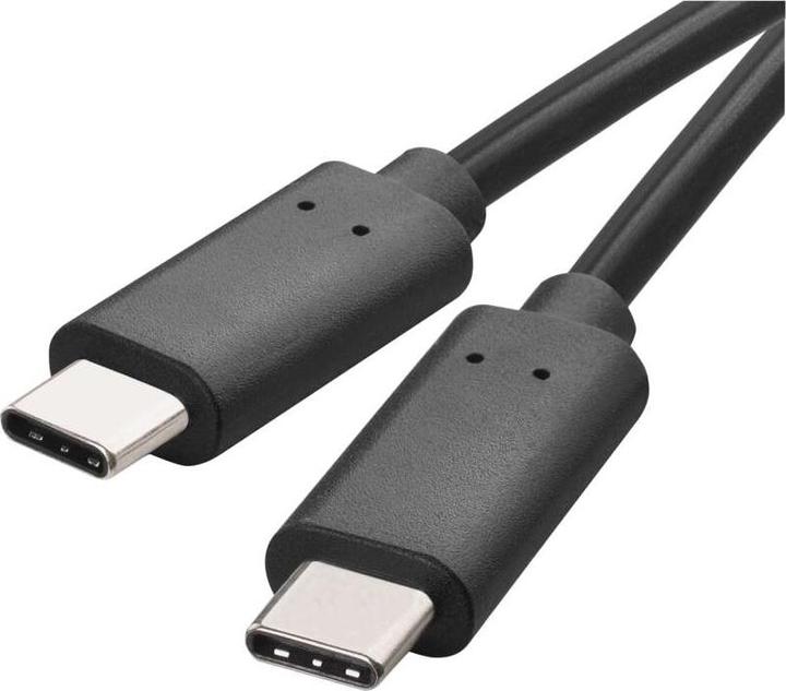 Actual product image Emos USB Kabel 2.0 C Stecker - USB C Stecker 2m, schwarz (2 m, USB 2.0)
