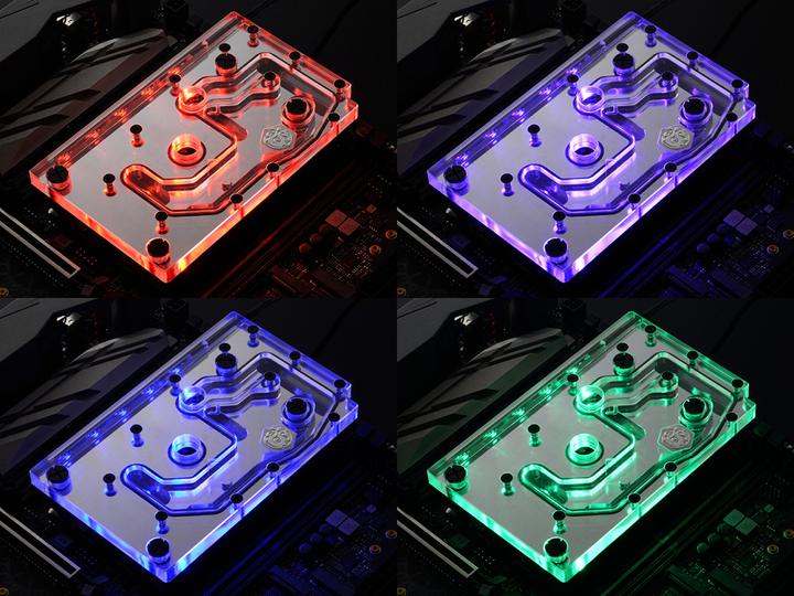 Immagine prodotto Bitspower Monoblocco per ASRock X399M Taichi RGB Nickel - Acrilico