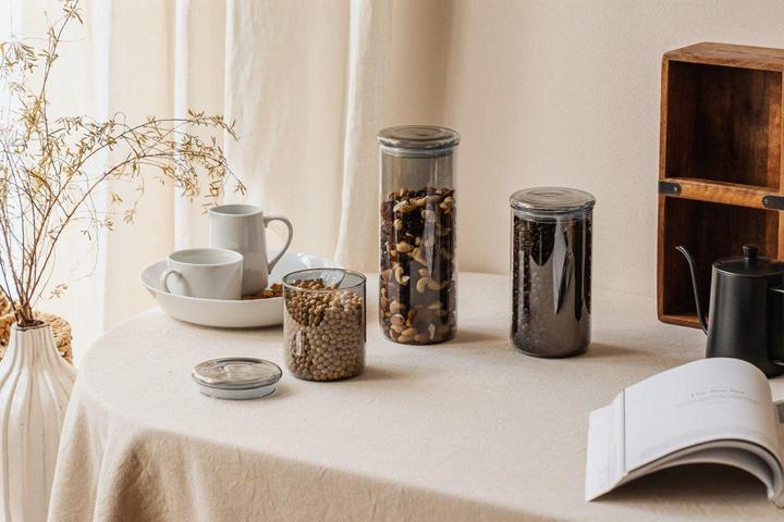 Actual product image Nuts Storage jar glass 500ml smoke (0.50 l)
