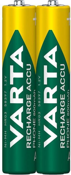 Actual product image Varta Recharge Accu Phone (2 pcs., AAA, 800 mAh)