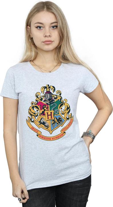 Actual product image Womens/Ladies Hogwarts Crest Gold Ink Cotton T-Shirt (XL)