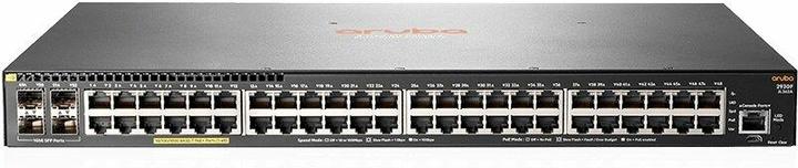 Actual product image HPE E Aruba 2930F Switch 4 SFP Ports, PoE+ Layer 3, VSF Stacking, RIP Routing, Access OSP (48 ports)