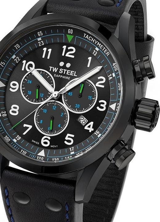 Immagine prodotto TW 1000 Orologio SVS306 in acciaio, edizione speciale FIA Petter Solberg, Movimento svizzero 48mm Volante (Cronografo)