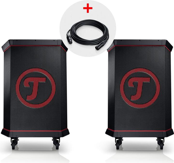 Teufel Rockster Stereo Set (20 h, Netzbetrieb, Akkubetrieb)