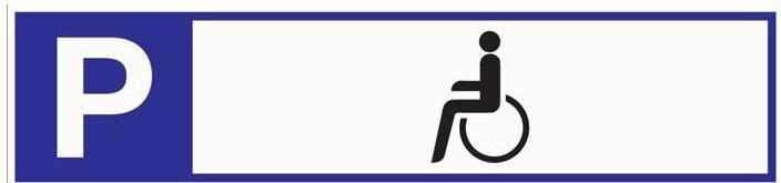 Image du produit HP Autozubehör Signalisation de places de stationnement stationn. p. handicapés L460xl110 mm aluminium blanc/ble...