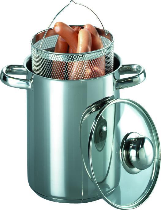 Actual product image GSW Asparagus Cooking Pot Stainless Steel 188 Ø 16 cm (16 cm, Stainless steel)