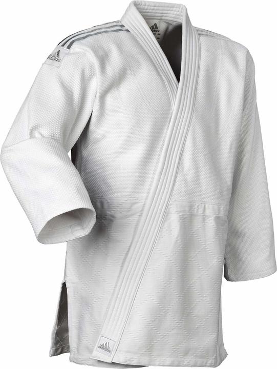 Actual product image adidas Judo suit "Contest" white/silver stripes, J650 (170)