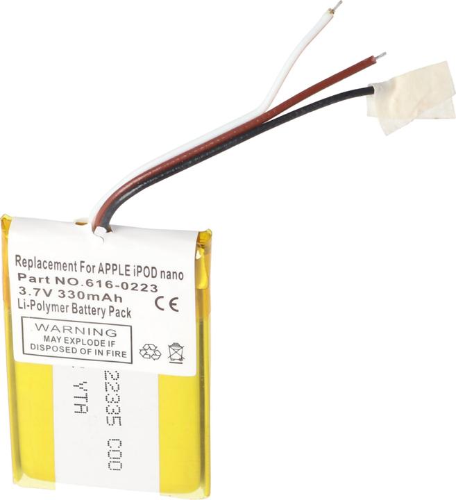 Actual product image AccuCell Battery Apple iPOD nano, 616-0223