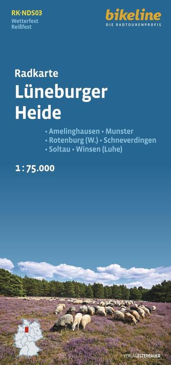 Actual product image Cycle map Lüneburg Heath