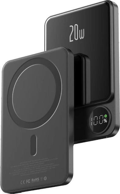 Wonder Wx5MAG – Induktions-Powerbank 5000 mAh 20 W MagSafe (Schwarz) (5000 mAh, 20 W, 18500 Wh)