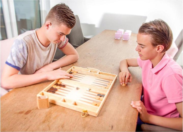 Actual product image Longfield Games Backgammon 15 Wood inlaid (German)