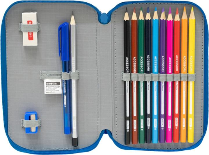 Actual product image R. C. Deportivo de La Coruña Double pencil case Blue White 12.5 x 19.5 x 4 cm