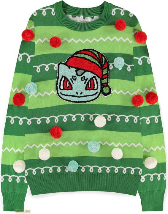 Difuzed POKEMON - Bulbizarre - Pull de Noël Ponpons (XS) (XS)