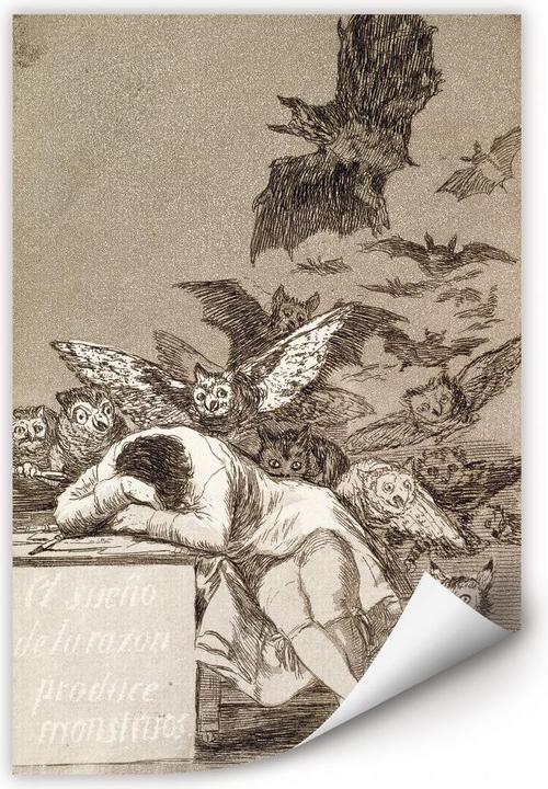 Produktbild Trenddeko de Goya - Der Schlaf der Vernunft gebiert Ungeheuer (70 x 100 cm)