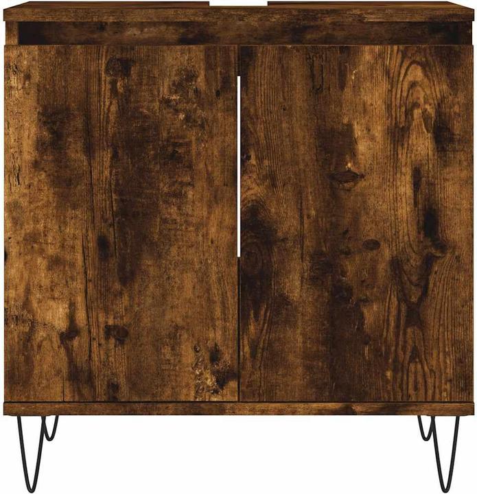 Actual product image VidaXL Badschrank Räuchereiche 58x33x60 cm Holzwerkstoff (58 x 33 x 60 cm)