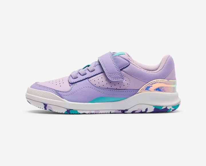 Produktbild Decathlon Fitnessschuhe Kinder robust Multisport - Playventure Yard Sneaker lila/grün (34)