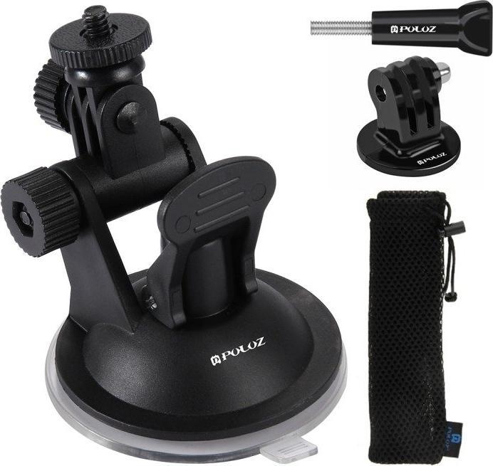 Actual product image Puluz Glass car holder for GOPRO Hero, DJI Osmo Action PU51 (hero 5, Hero 3, Hero, Hero 3+, Hero 7, Hero 4, Hero 6, Hero 2)