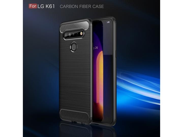 Produktbild Screenguard LG K61 Hülle Carbon Brushed Soft TPU (LG K61)