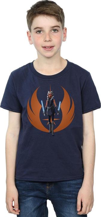 Actual product image Star Wars Boys Clone Wars Ahsoka Rebel Pose T-Shirt (140, 146)