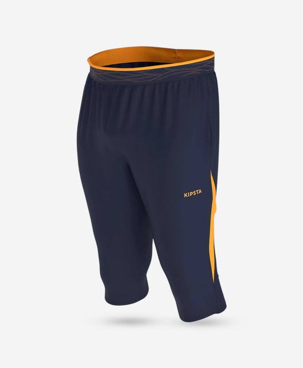 Kipsta Damen/Herren Fussball 3/4 Hose - CLR marineblau/orange